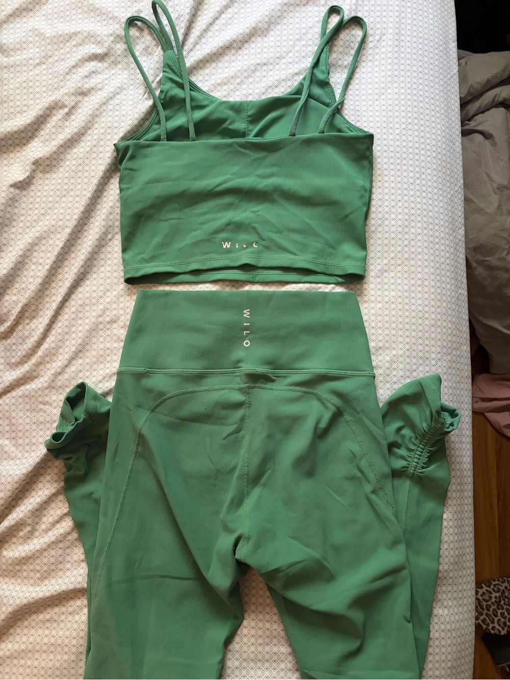 Women’s Green Double-Strap Cropped Tank - Brand - Picture 3 of 3